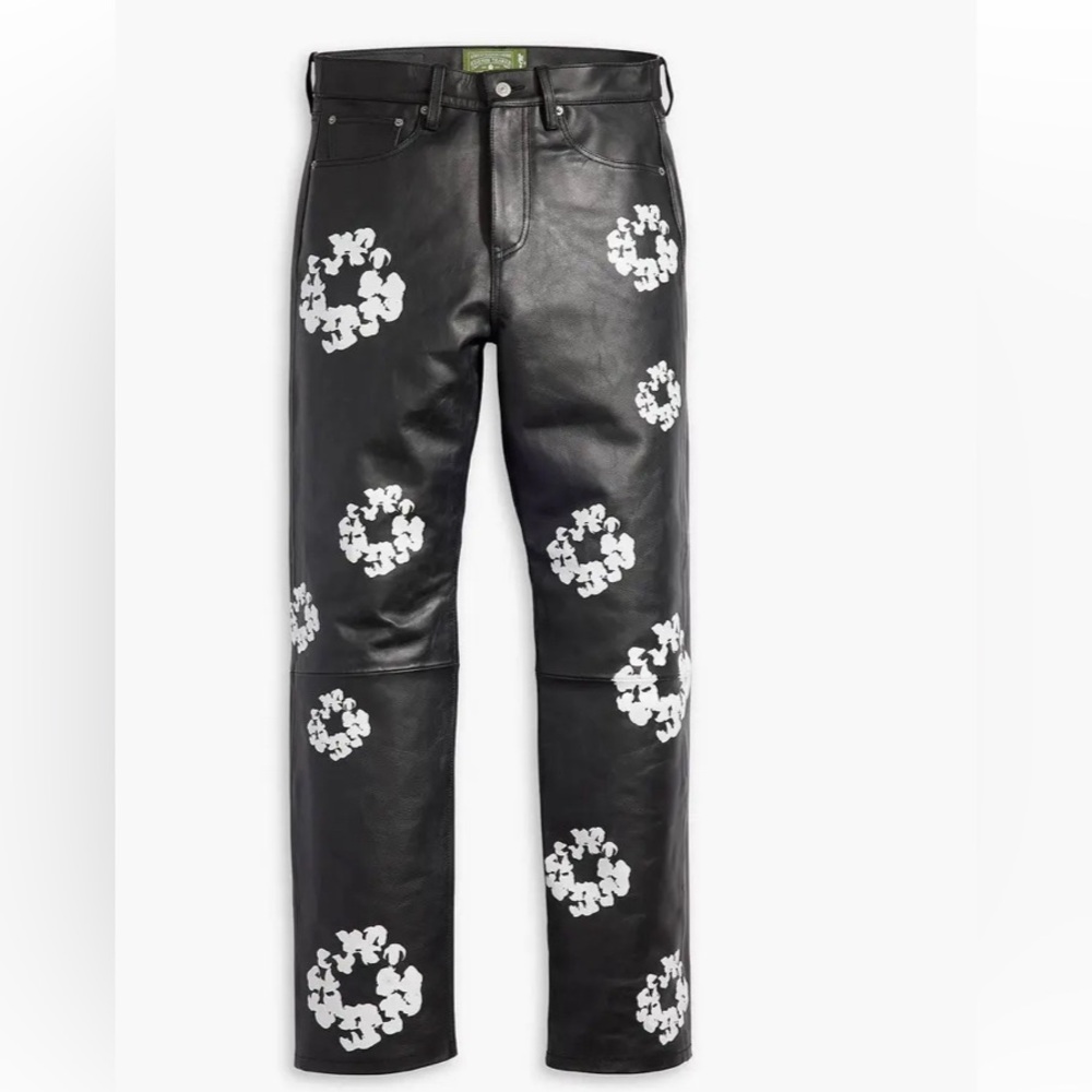 Denim Tears Black Leather Levi’s Pants Size 32